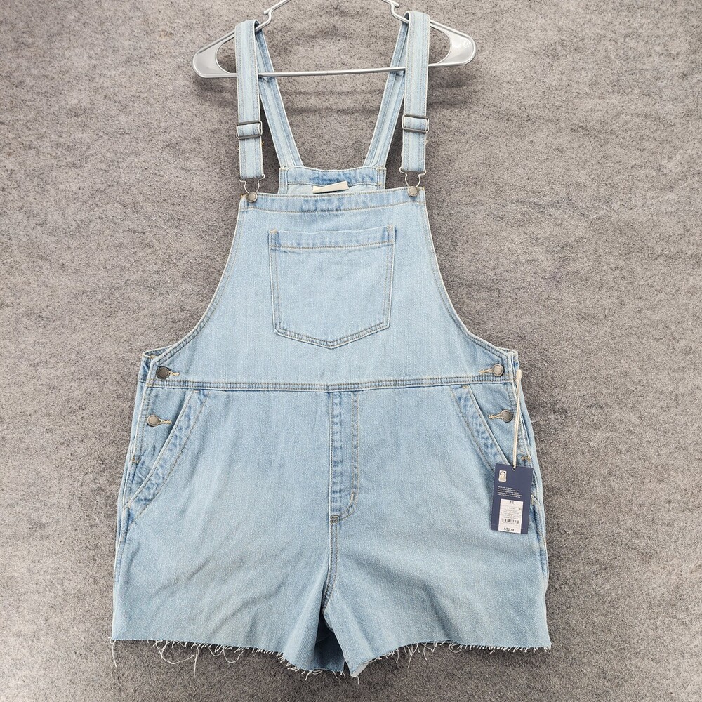 Universal Thread Shortalls Womens 14 Cutoff Blue Denim